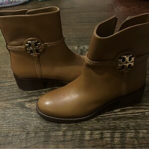 Tory Burch Brown Leather Ankle Boots